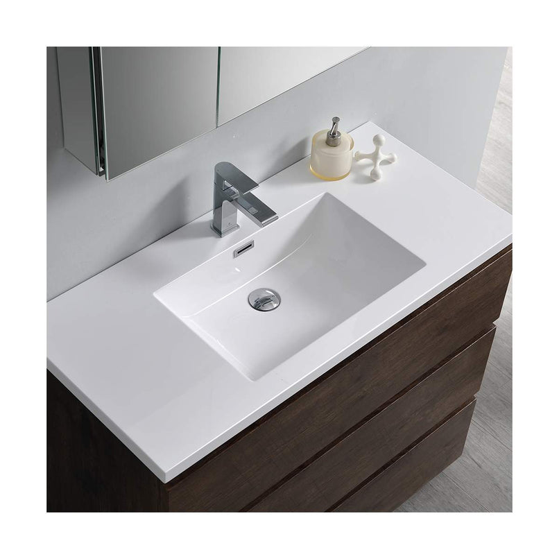Lazzaro 40" Free Standing Single Basin Vanity Set with Cabinet and Acrylic Vanity Top - image 25