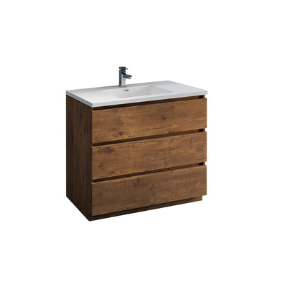 Lazzaro 40" Free Standing Single Basin Vanity Set with Cabinet and Acrylic Vanity Top - image 1