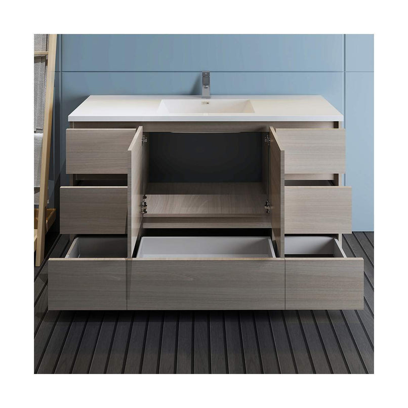 Lazzaro 60" Free Standing Single Basin Vanity Set with Cabinet and Acrylic Vanity Top - image 11