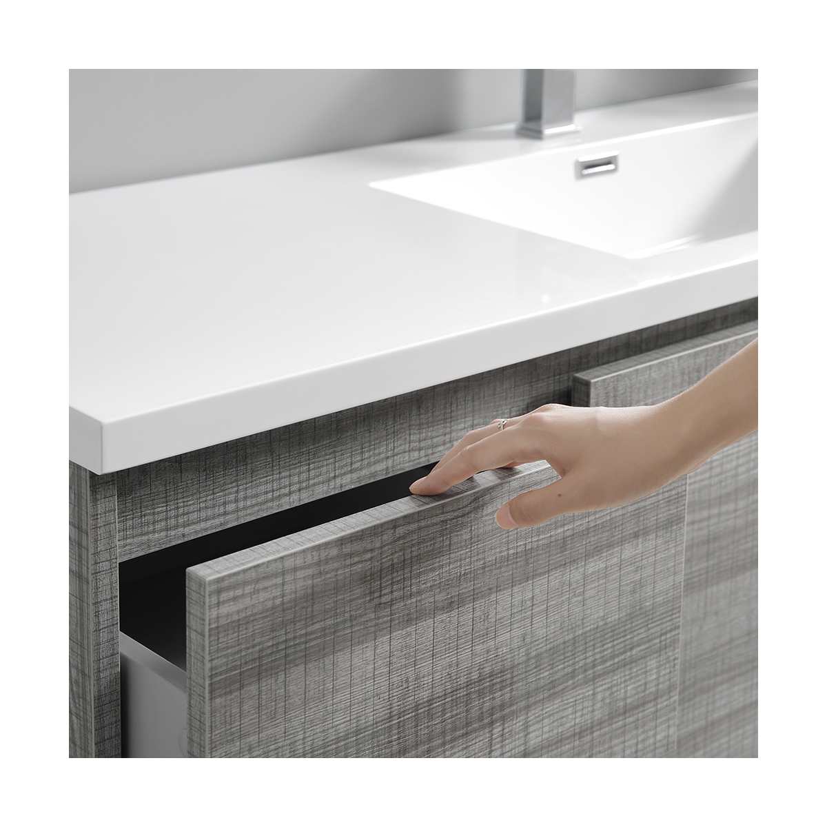 Lazzaro 60" Free Standing Single Basin Vanity Set with Cabinet and Acrylic Vanity Top - image 26