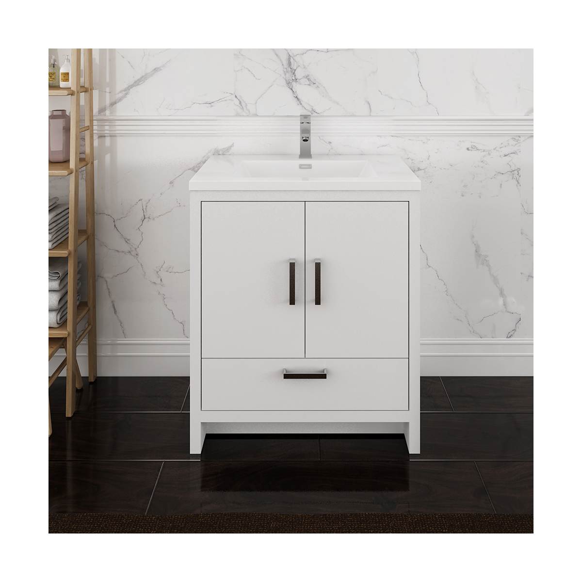 Imperia 30" Free Standing Single Basin Vanity Set with Cabinet and Acrylic Vanity Top