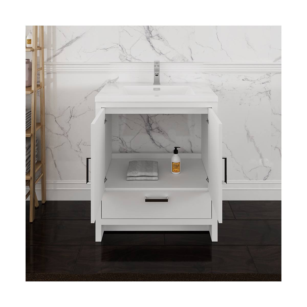 Imperia 30" Free Standing Single Basin Vanity Set with Cabinet and Acrylic Vanity Top