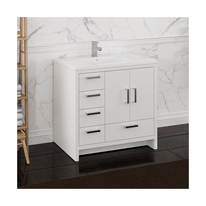 Imperia 36" Free Standing Single Basin Vanity Set with Cabinet and Acrylic Vanity Top - image 3