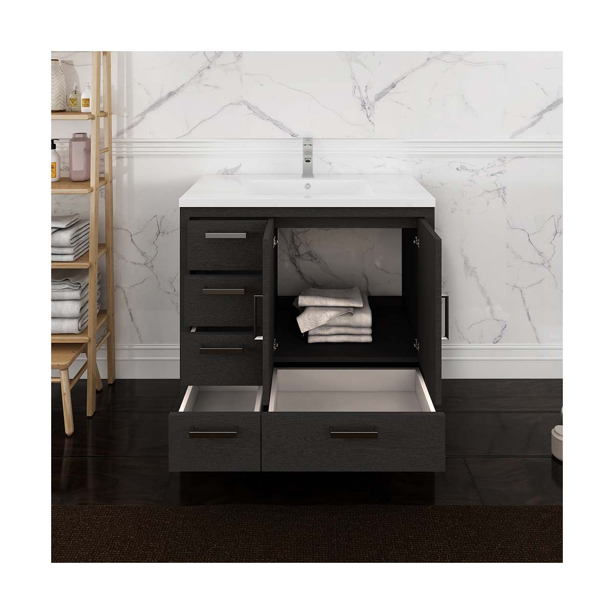 Imperia 36" Free Standing Single Basin Vanity Set with Cabinet and Acrylic Vanity Top - image 6