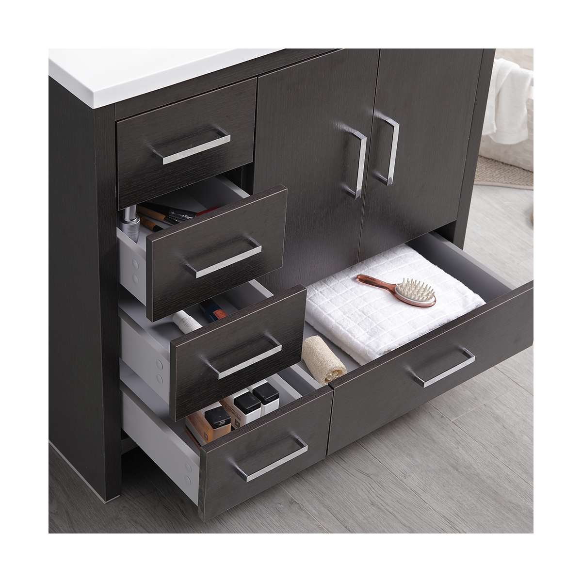 Imperia 36" Free Standing Single Basin Vanity Set with Cabinet and Acrylic Vanity Top