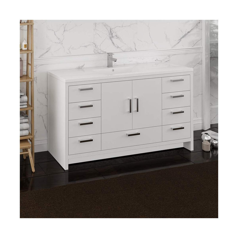 Imperia 60" Free Standing Single Basin Vanity Set with Cabinet and Acrylic Vanity Top - image 3