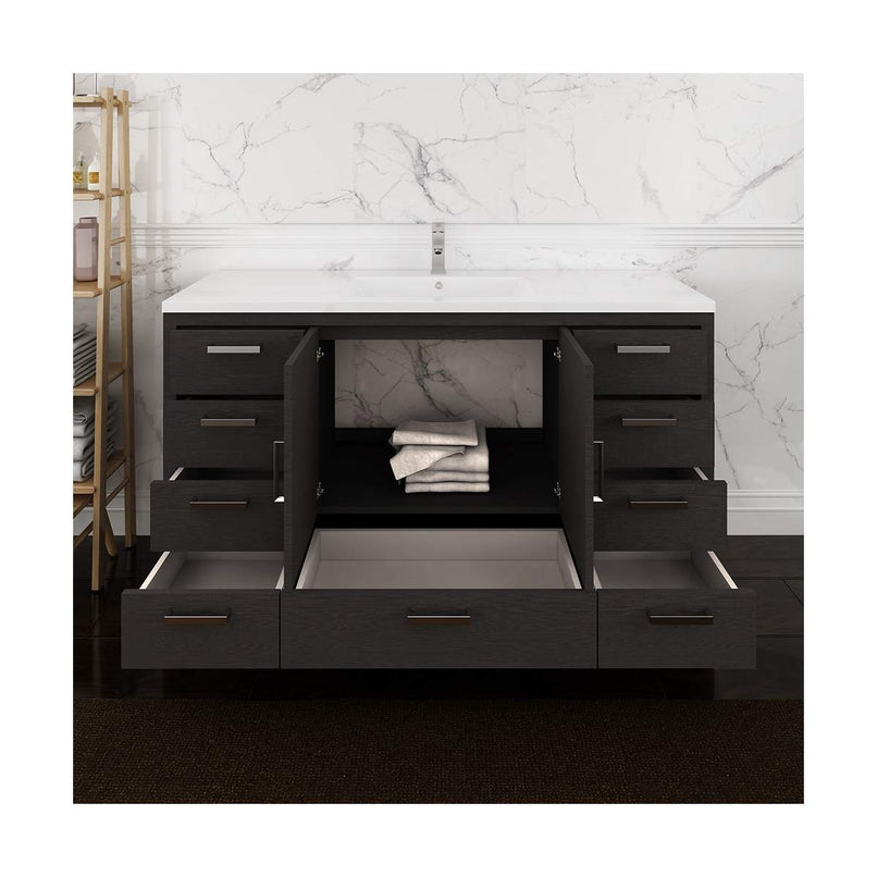 Imperia 60" Free Standing Single Basin Vanity Set with Cabinet and Acrylic Vanity Top - image 6