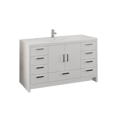 Imperia 60" Free Standing Single Basin Vanity Set with Cabinet and Acrylic Vanity Top - image 1