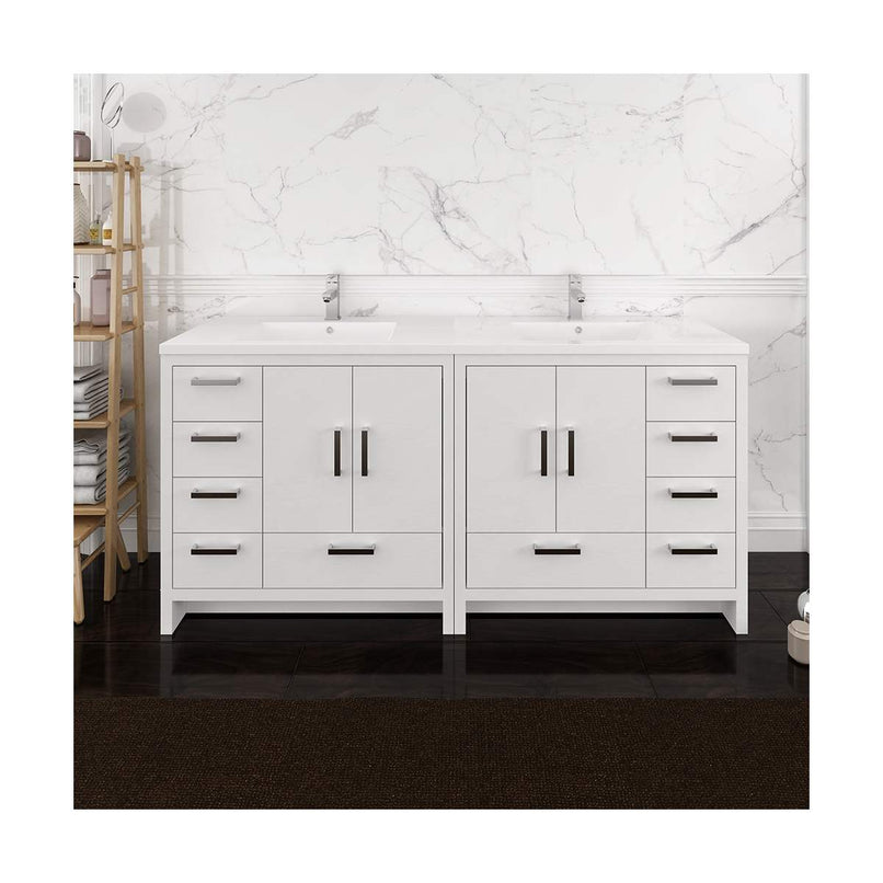 Imperia 72" Free Standing Double Basin Vanity Set with Cabinet and Acrylic Vanity Top - image 5