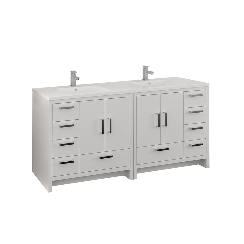 Imperia 72" Free Standing Double Basin Vanity Set with Cabinet and Acrylic Vanity Top - image 1