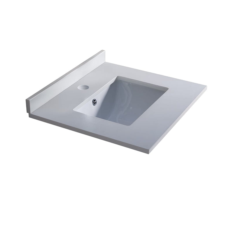 Oxford 24" Quartz Vanity Top with Undermount Sink and Backsplash - image 3