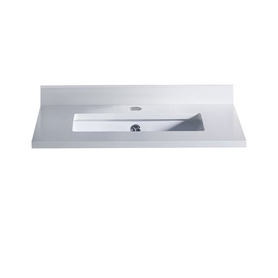 Oxford 24" Quartz Vanity Top with Undermount Sink and Backsplash - image 1