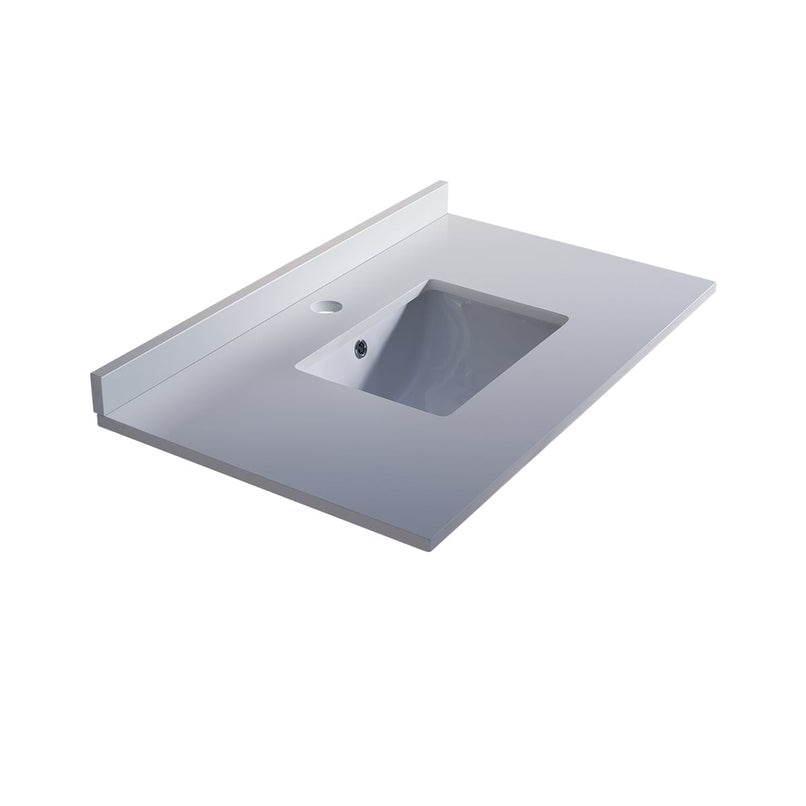 Oxford 36" Quartz Vanity Top with Undermount Sink and Backsplash - image 3