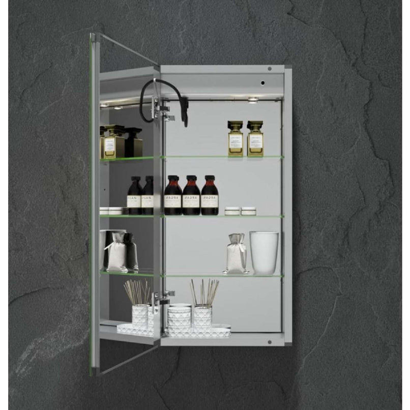 Tiempo 15" x 30" Lighted Frameless Single Door Medicine Cabinet - image 4
