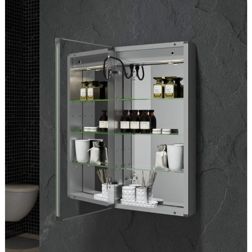Tiempo 15" x 30" Lighted Frameless Single Door Medicine Cabinet - image 5