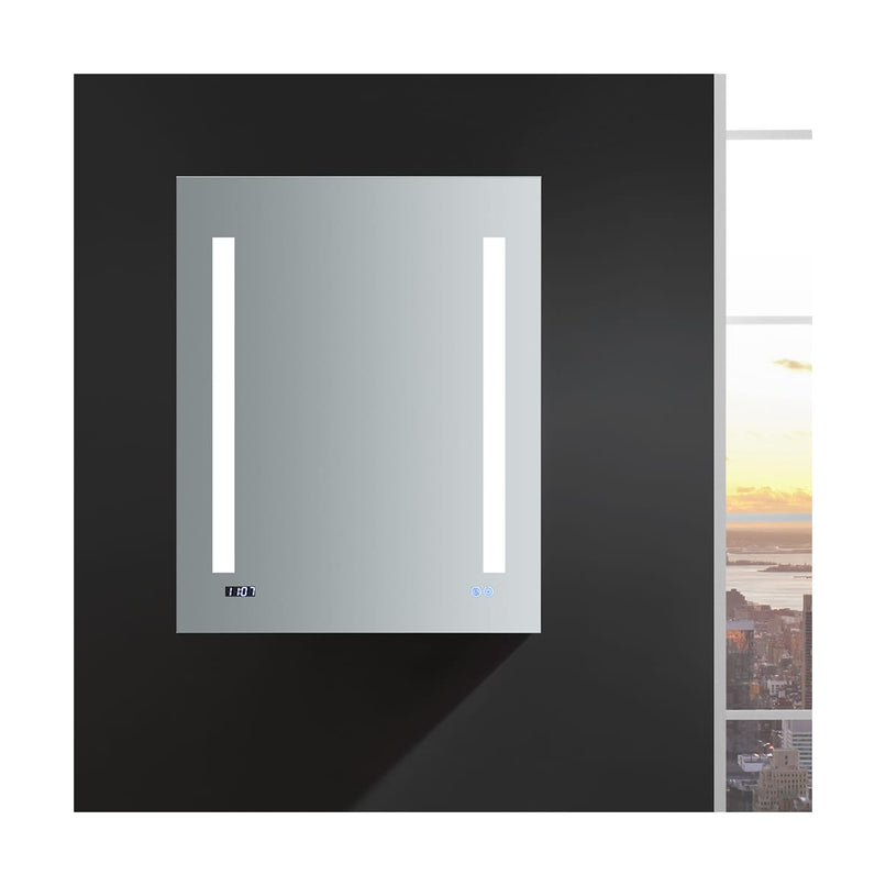 Tiempo 24" x 30" Lighted Frameless Medicine Cabinet with 3 Shelves and Defogger - Left Swing Door - image 7