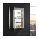 Tiempo 24" x 30" Lighted Frameless Medicine Cabinet with 3 Shelves and Defogger - Left Swing Door - image 8