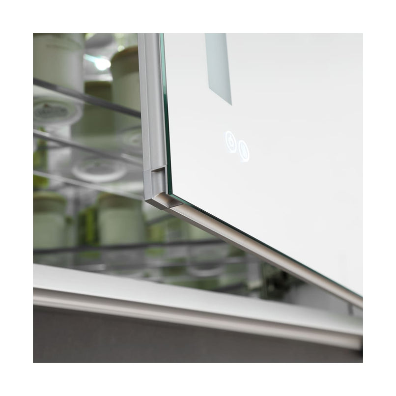 Tiempo 24" x 30" Lighted Frameless Medicine Cabinet with 3 Shelves and Defogger - Right Swing Door - image 4