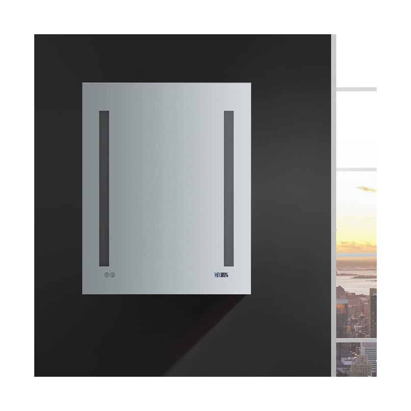 Tiempo 24" x 30" Lighted Frameless Medicine Cabinet with 3 Shelves and Defogger - Right Swing Door - image 6