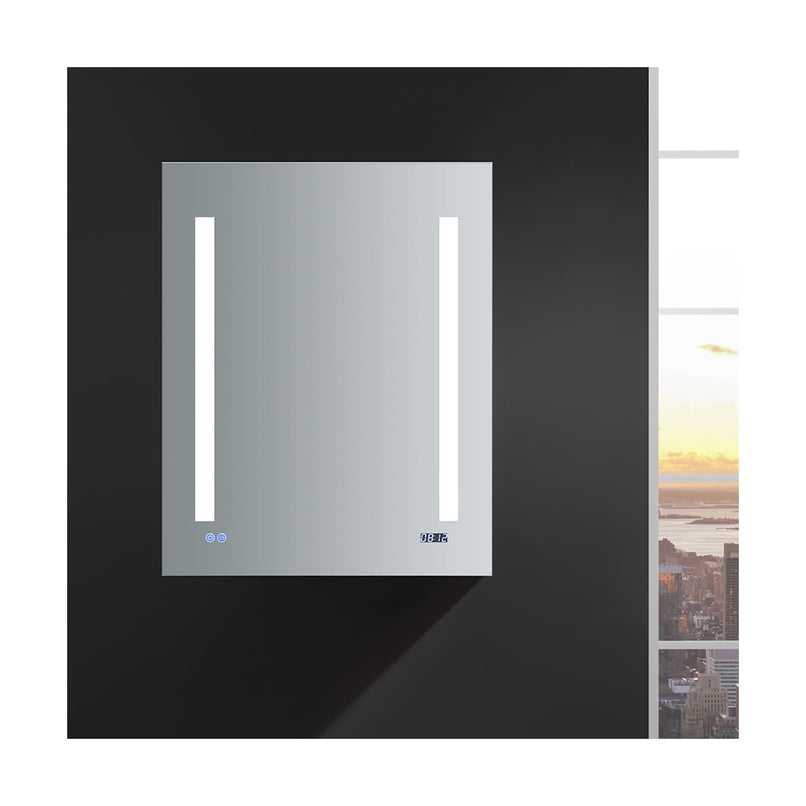 Tiempo 24" x 30" Lighted Frameless Medicine Cabinet with 3 Shelves and Defogger - Right Swing Door - image 8