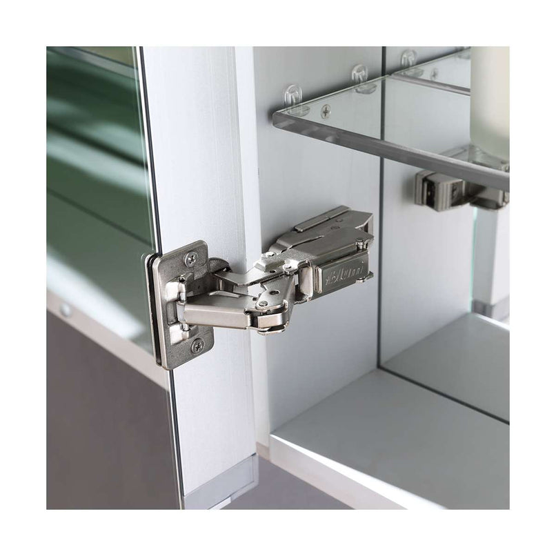 Tiempo 24" x 36" Lighted Frameless Medicine Cabinet with 4 Shelves and Defogger - Left Swing Door - image 4