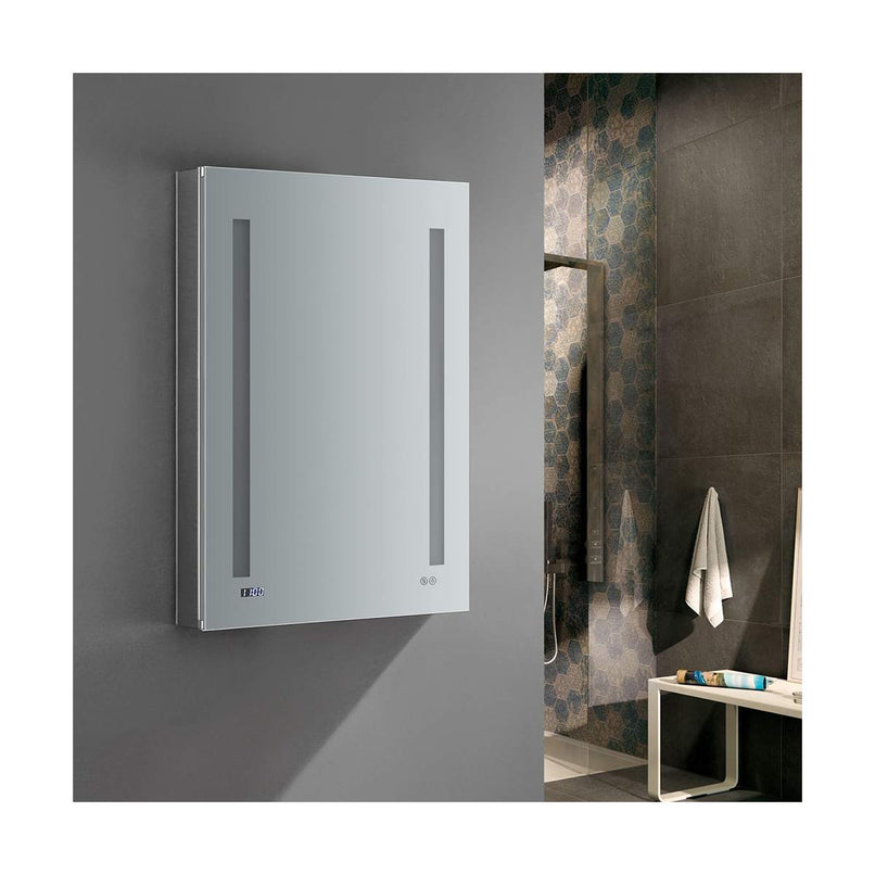 Tiempo 24" x 36" Lighted Frameless Medicine Cabinet with 4 Shelves and Defogger - Left Swing Door - image 5