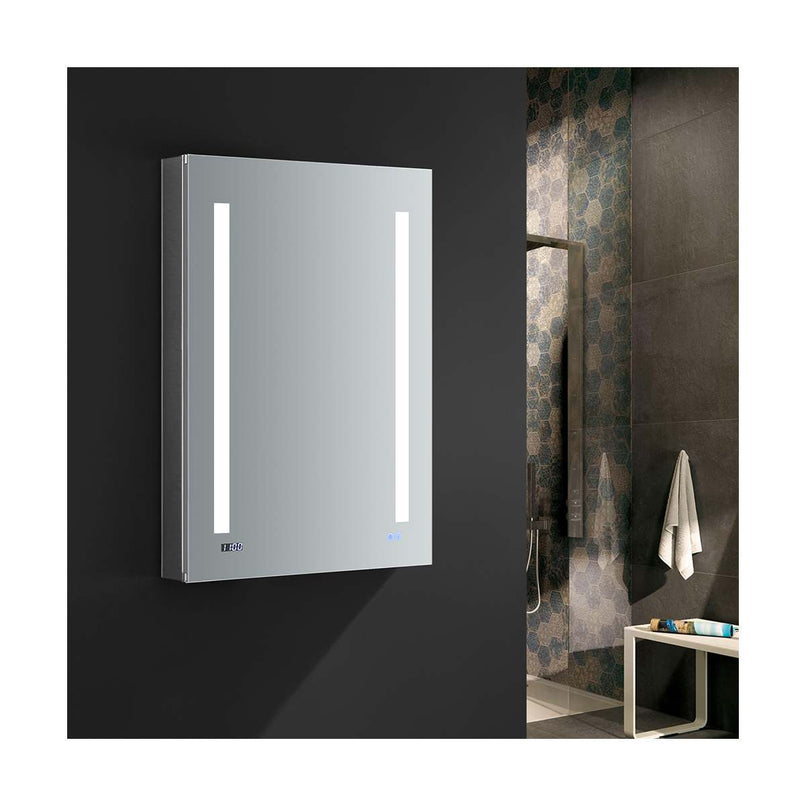 Tiempo 24" x 36" Lighted Frameless Medicine Cabinet with 4 Shelves and Defogger - Left Swing Door - image 7