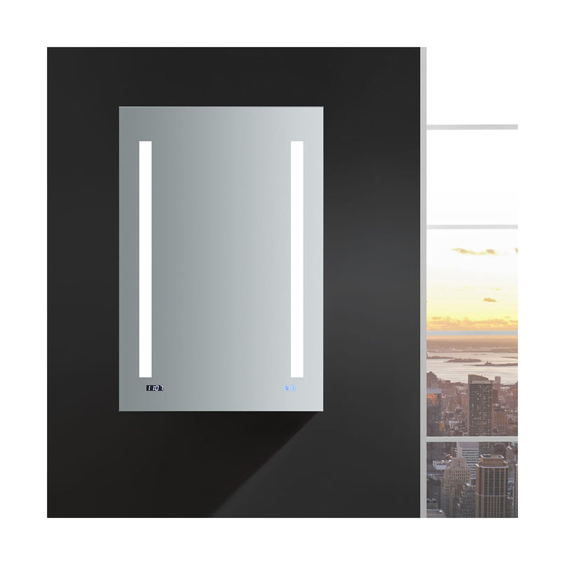 Tiempo 24" x 36" Lighted Frameless Medicine Cabinet with 4 Shelves and Defogger - Left Swing Door - image 8