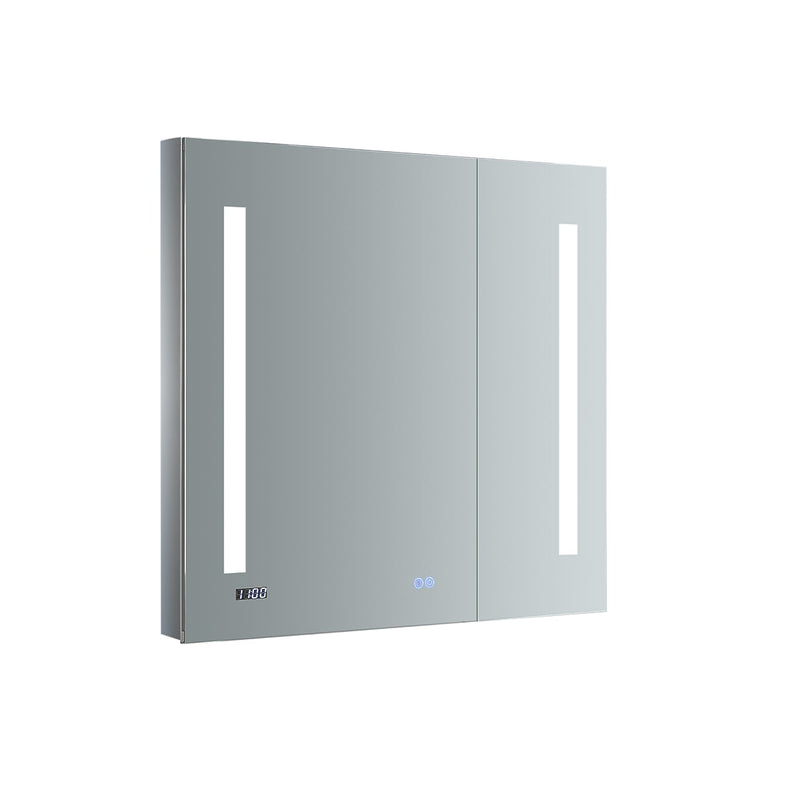 Tiempo 30" x 30" Lighted Frameless Medicine Cabinet with 3 Shelves and Defogger - image 1