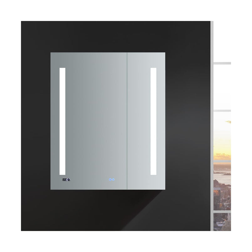 Tiempo 30" x 36" Lighted Frameless Medicine Cabinet with 4 Shelves and Defogger - image 9