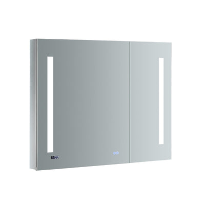 Tiempo 36" x 30" Lighted Frameless Medicine Cabinet with 3 Shelves and Defogger - image 1