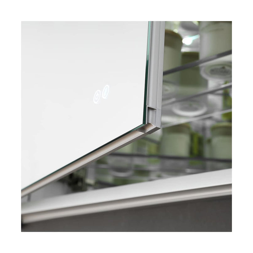 Tiempo 36" x 30" Lighted Frameless Medicine Cabinet with 3 Shelves and Defogger - image 3