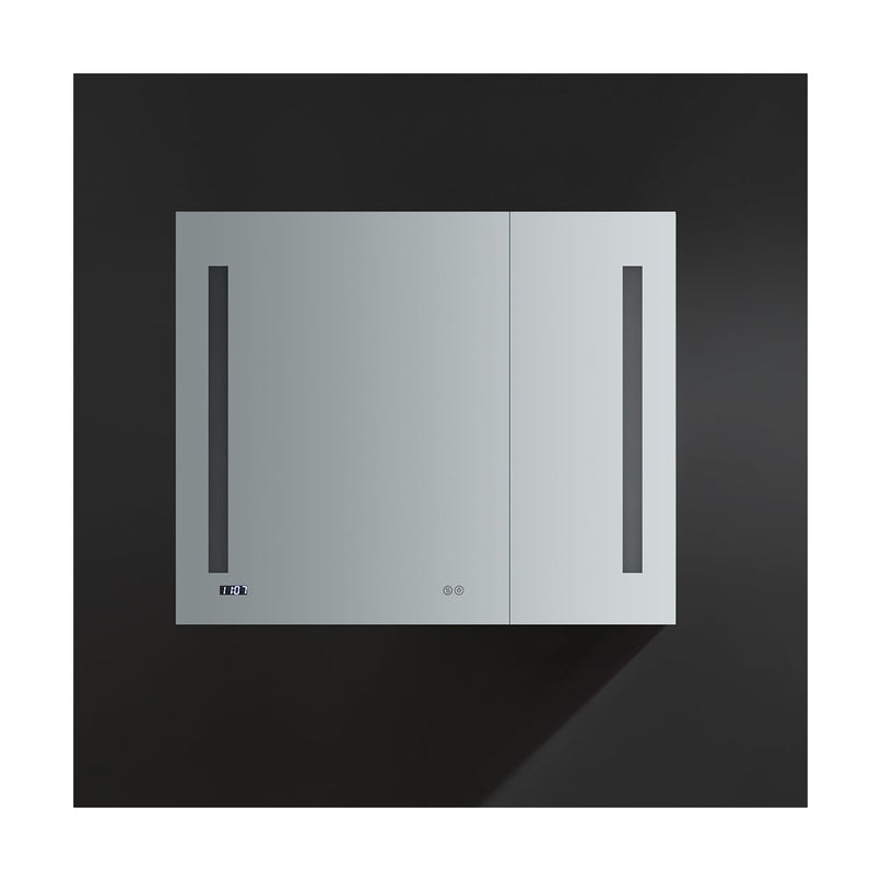 Tiempo 36" x 30" Lighted Frameless Medicine Cabinet with 3 Shelves and Defogger - image 6