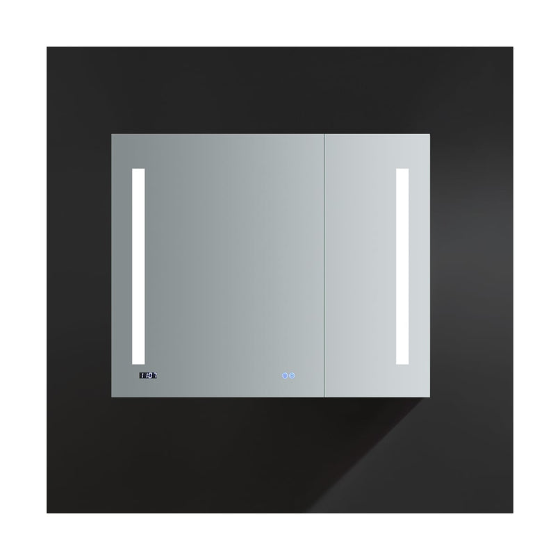 Tiempo 36" x 30" Lighted Frameless Medicine Cabinet with 3 Shelves and Defogger - image 8