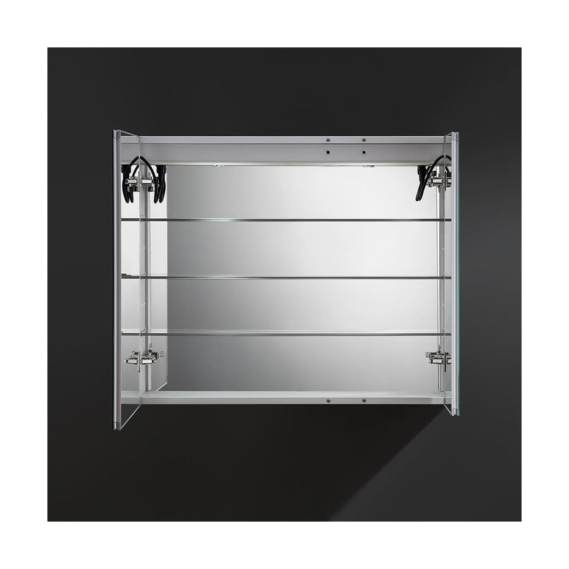 Tiempo 36" x 30" Lighted Frameless Medicine Cabinet with 3 Shelves and Defogger - image 11