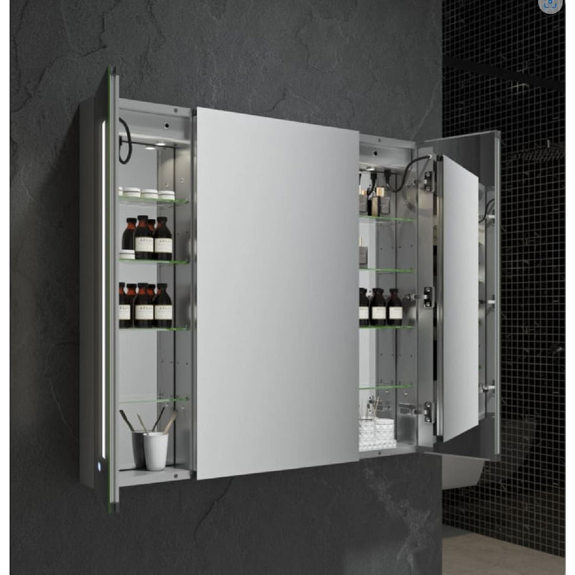 Tiempo 40" x 36" Lighted Frameless Triple Door Medicine Cabinet - image 4