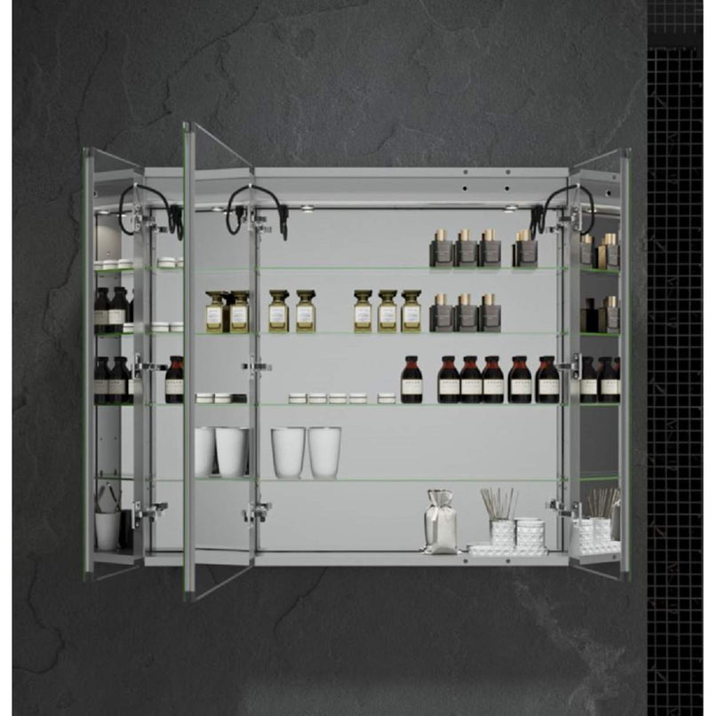 Tiempo 40" x 36" Lighted Frameless Triple Door Medicine Cabinet - image 5
