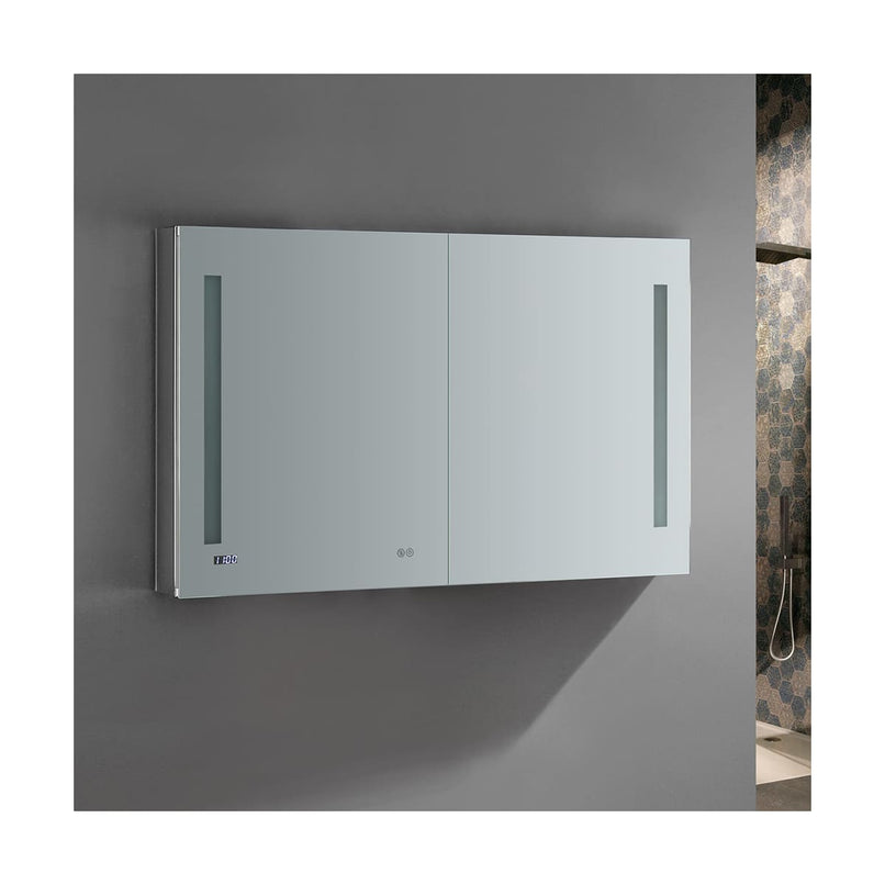 Tiempo 48" x 30" Lighted Frameless Medicine Cabinet with 3 Shelves and Defogger - image 6