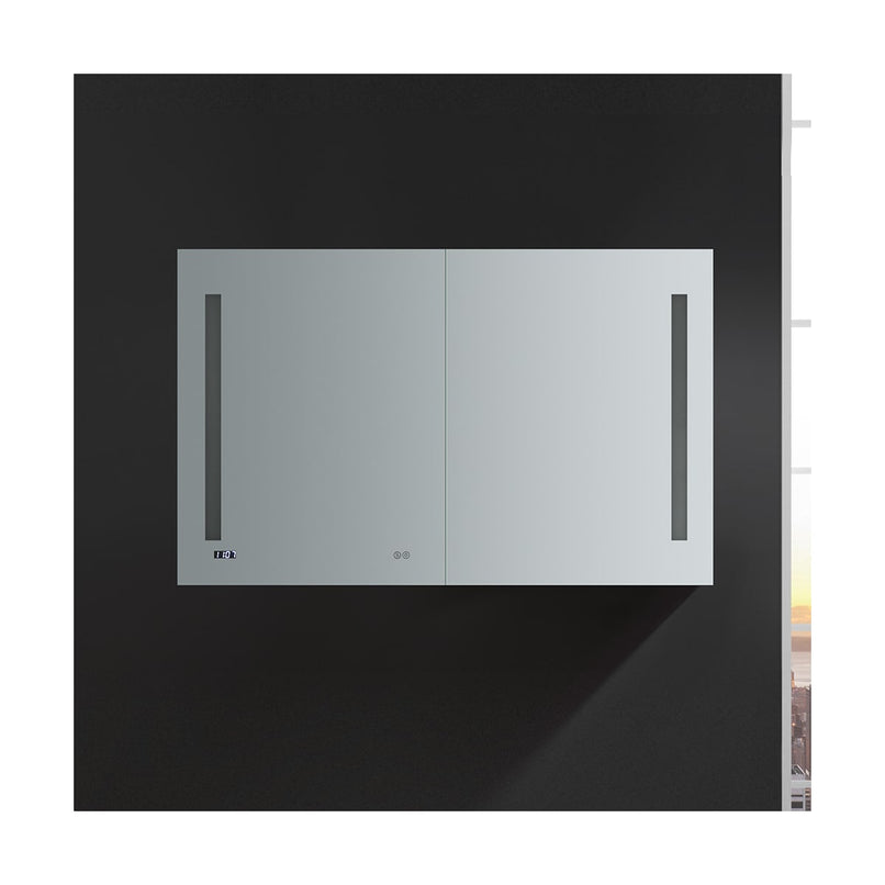 Tiempo 48" x 30" Lighted Frameless Medicine Cabinet with 3 Shelves and Defogger - image 7