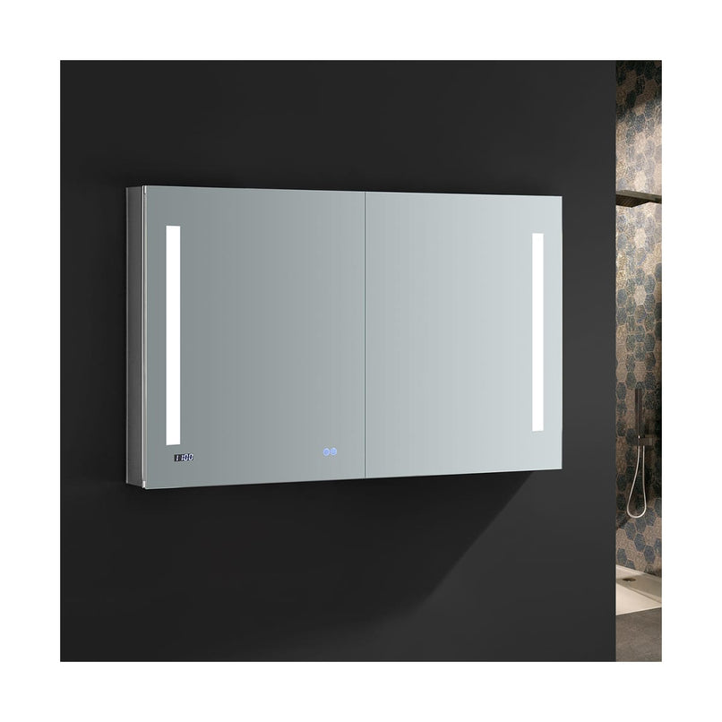 Tiempo 48" x 30" Lighted Frameless Medicine Cabinet with 3 Shelves and Defogger - image 8