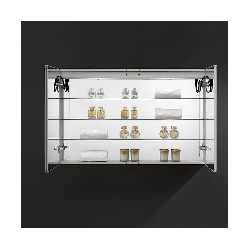 Tiempo 48" x 30" Lighted Frameless Medicine Cabinet with 3 Shelves and Defogger - image 13