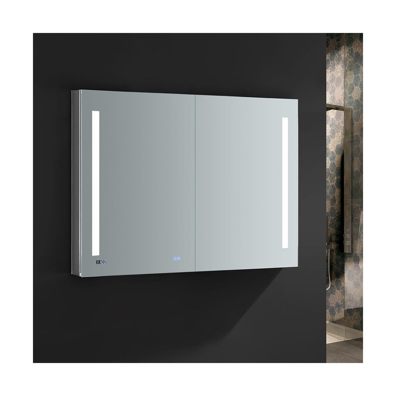 Tiempo 48" x 36" Lighted Frameless Medicine Cabinet with 4 Shelves and Defogger - image 8