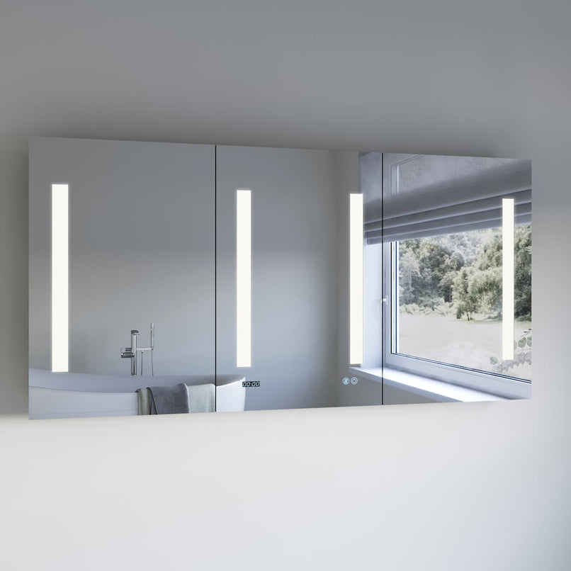 Tiempo 59" x 29-1/2" Lighted Frameless Triple Door Medicine Cabinet - image 2