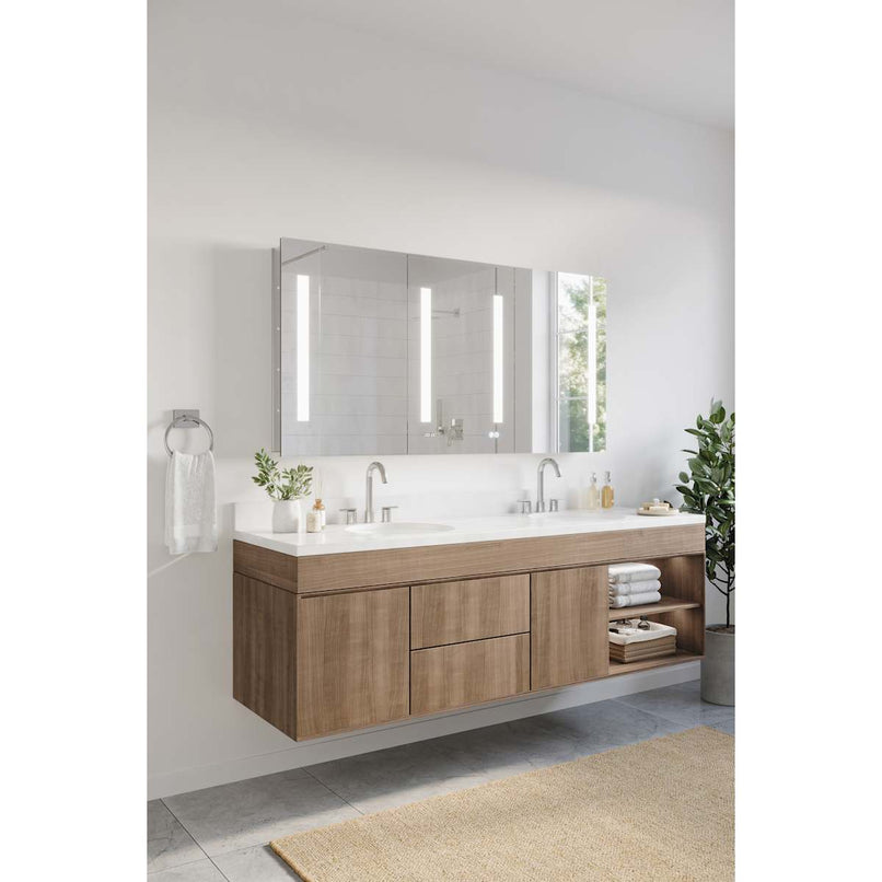 Tiempo 59" x 29-1/2" Lighted Frameless Triple Door Medicine Cabinet - image 3