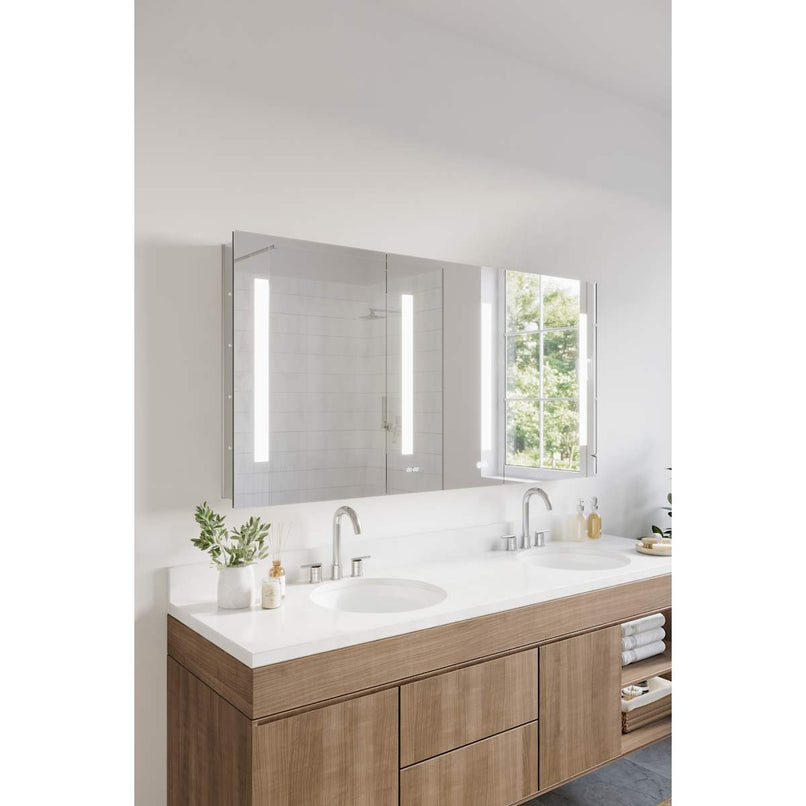 Tiempo 59" x 29-1/2" Lighted Frameless Triple Door Medicine Cabinet - image 5