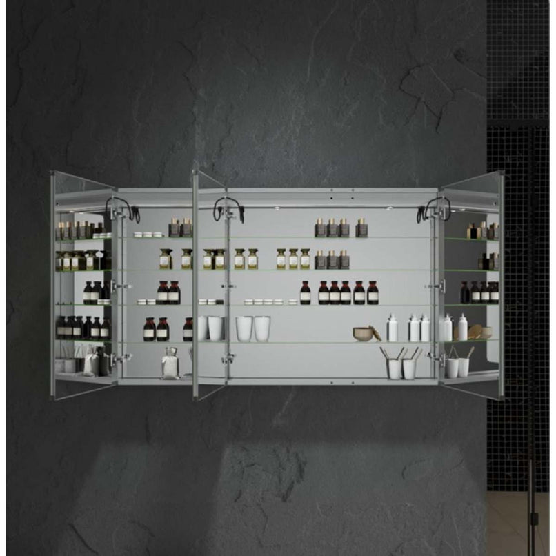 Tiempo 60" x 36" Lighted Frameless Triple Door Medicine Cabinet - image 4