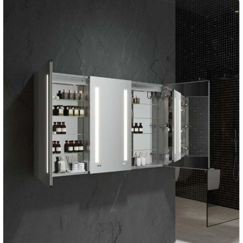 Tiempo 60" x 36" Lighted Frameless Triple Door Medicine Cabinet - image 5