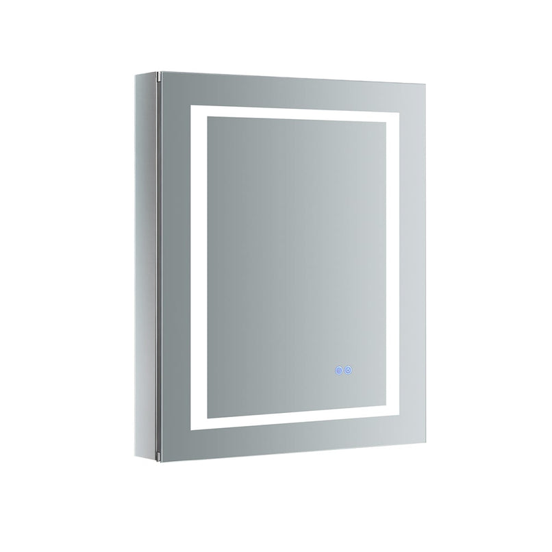 Spazio 24" x 30" Lighted Frameless Medicine Cabinet with 3 Shelves and Defogger - Left Swing Door - image 1