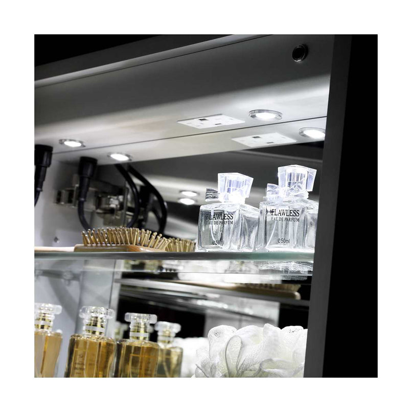 Spazio 24" x 30" Lighted Frameless Medicine Cabinet with 3 Shelves and Defogger - Left Swing Door - image 13