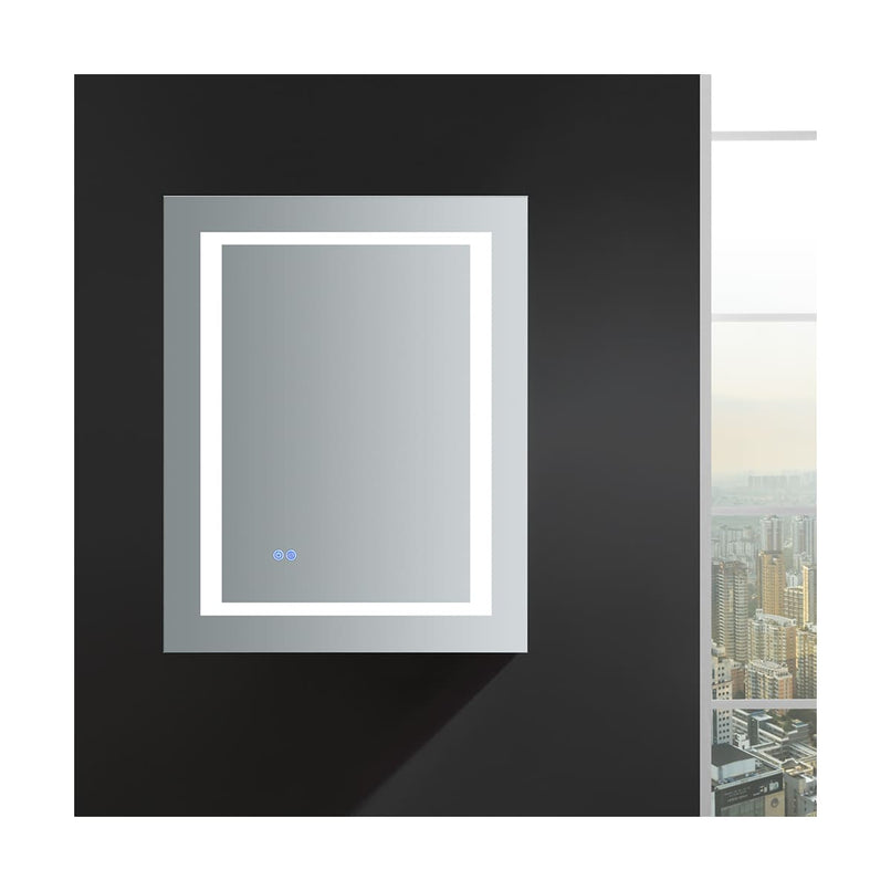 Spazio 24" x 30" Lighted Frameless Medicine Cabinet with 3 Shelves and Defogger - Right Swing Door - image 9